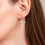 Aqua Jelly Fish Medusa 18K Rose Gold Earrings