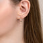Zazen Zentangle Tsuri 18K Rose Gold Earrings