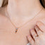 Zazen Zentangle Zeenat 18K Rose Gold Necklace